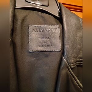 AllSaints Soft Leather Moto Jacket - Size Small